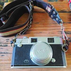 RARE Novo 35 S2 Japan Rangefinder Camera w/Tomioka Lausar 4.5 Cm 2. 8 Lens AS IS